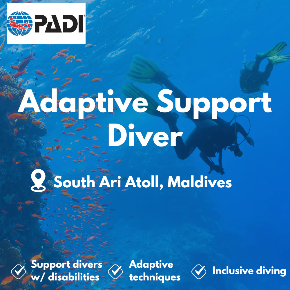 Adaptive Support Diver course in South Ari Atoll