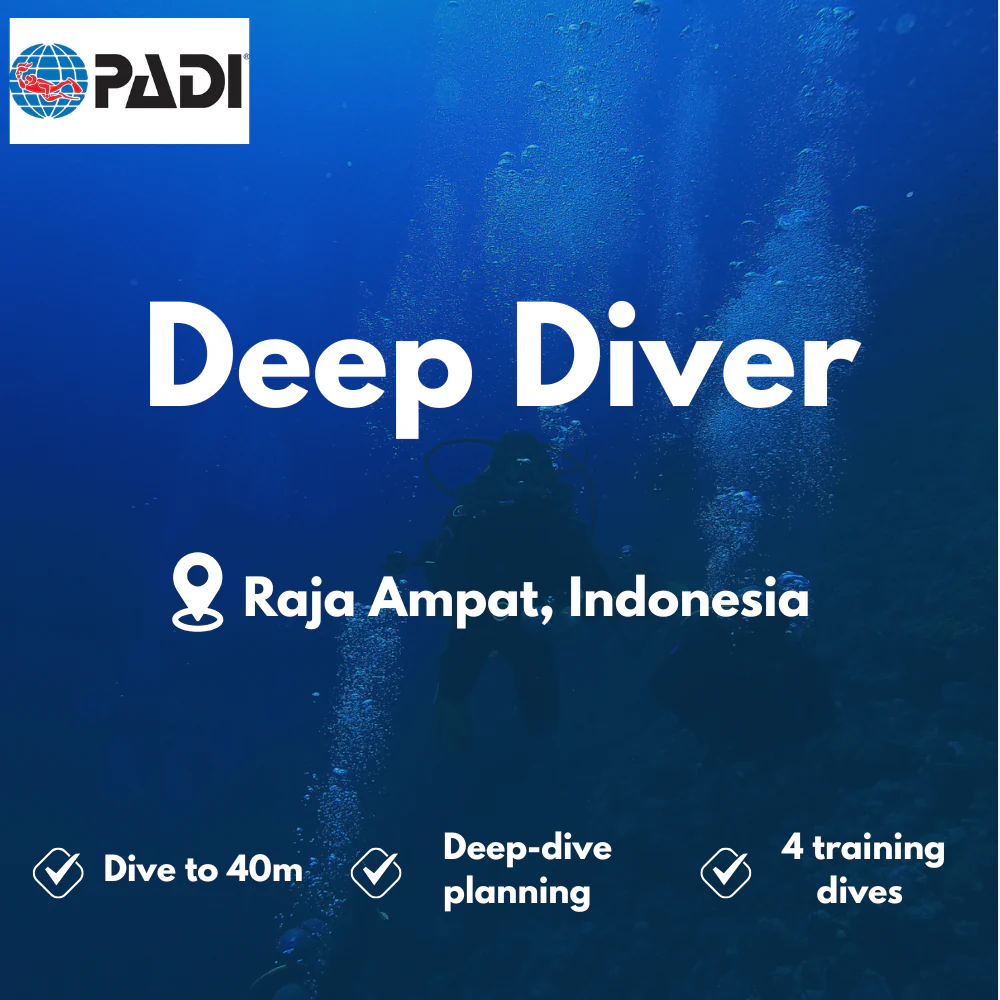 PADI Deep Diver course in Raja Ampat