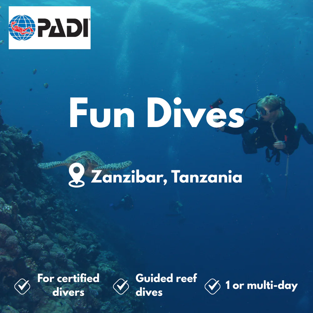 PADI Fun Dives course in Zanzibar