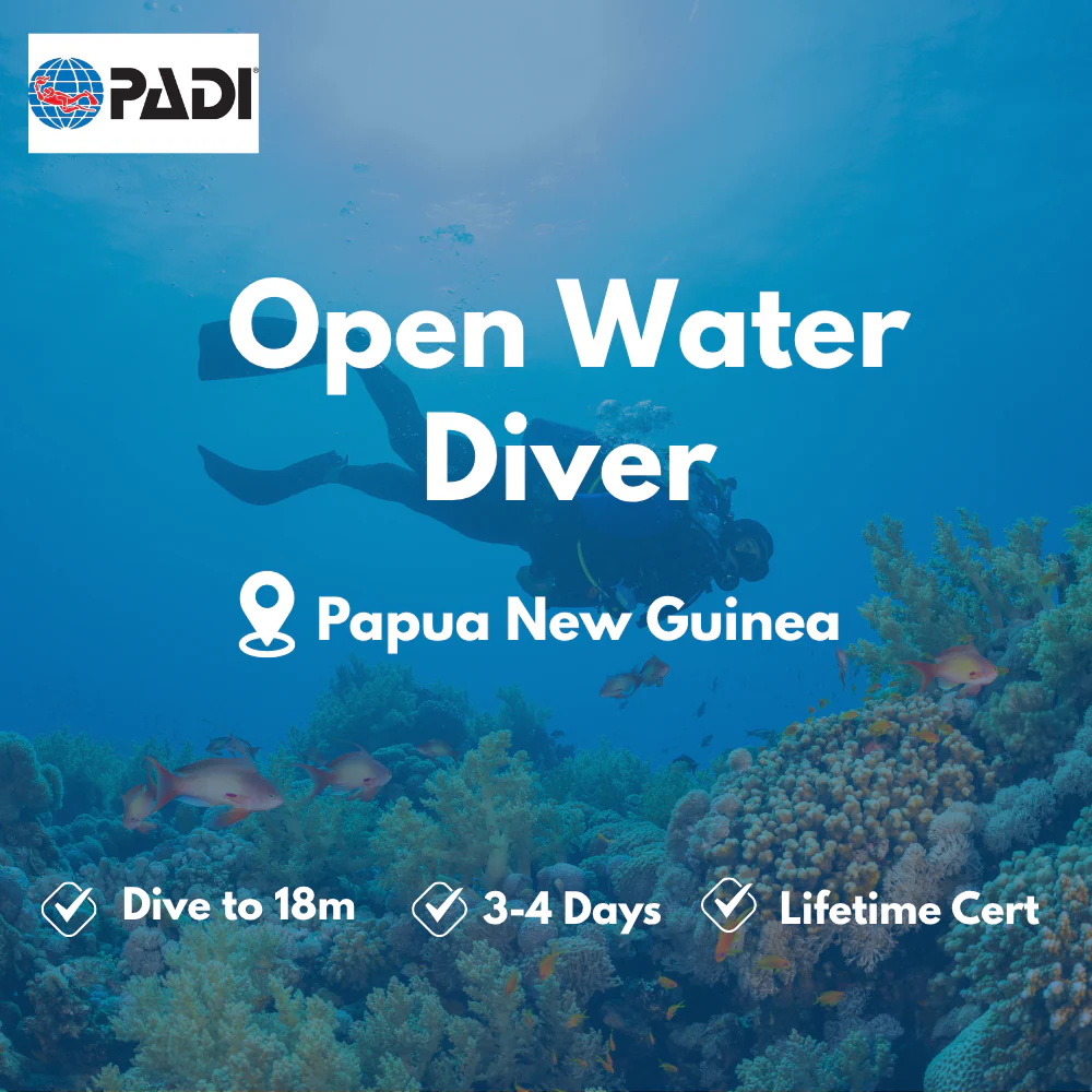 PADI Open Water Diver course in Papua New Guinea