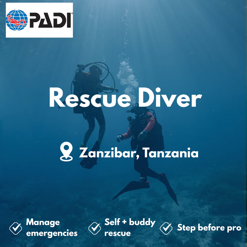 PADI Rescue Diver course in Zanzibar