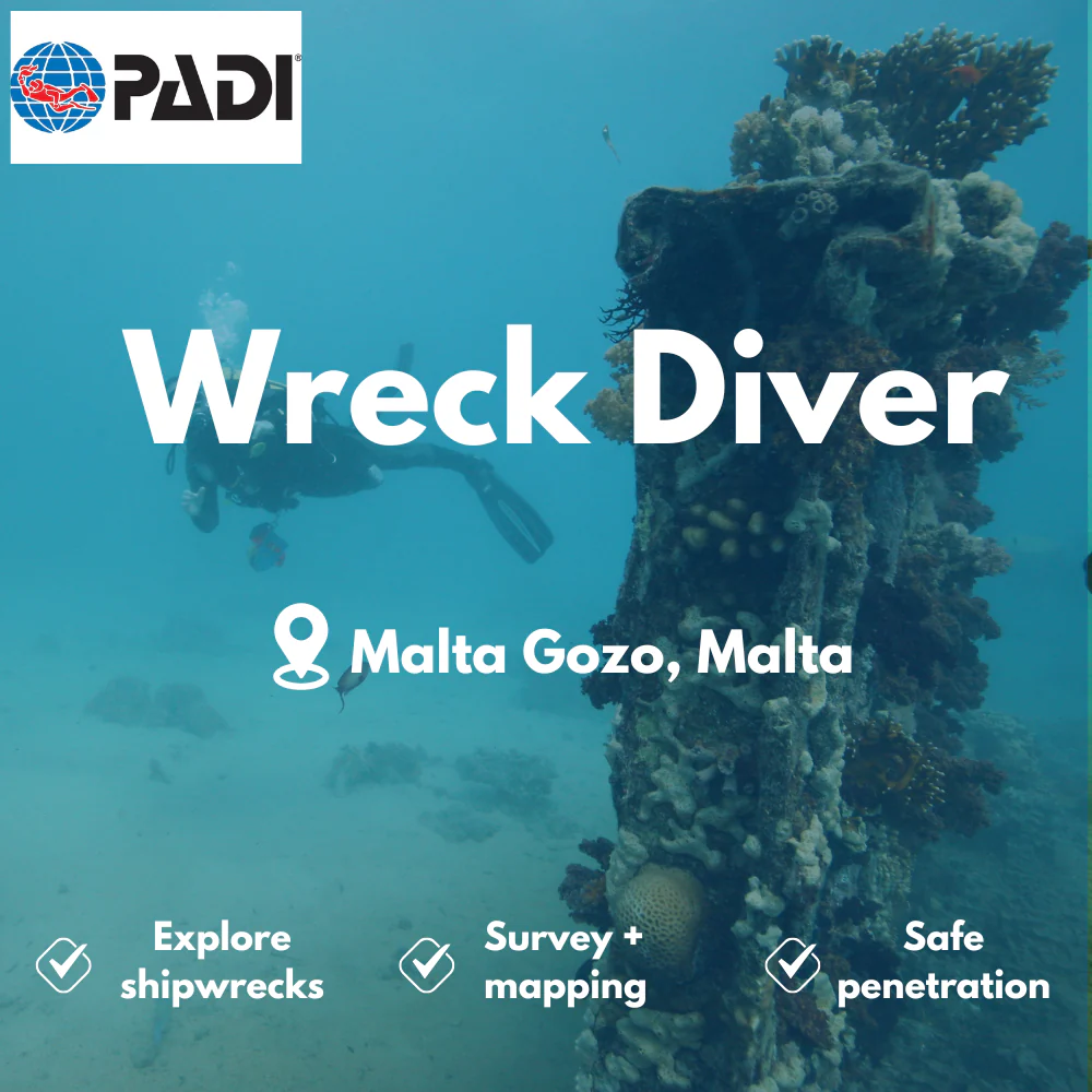Wreck Diver course in Malta Gozo