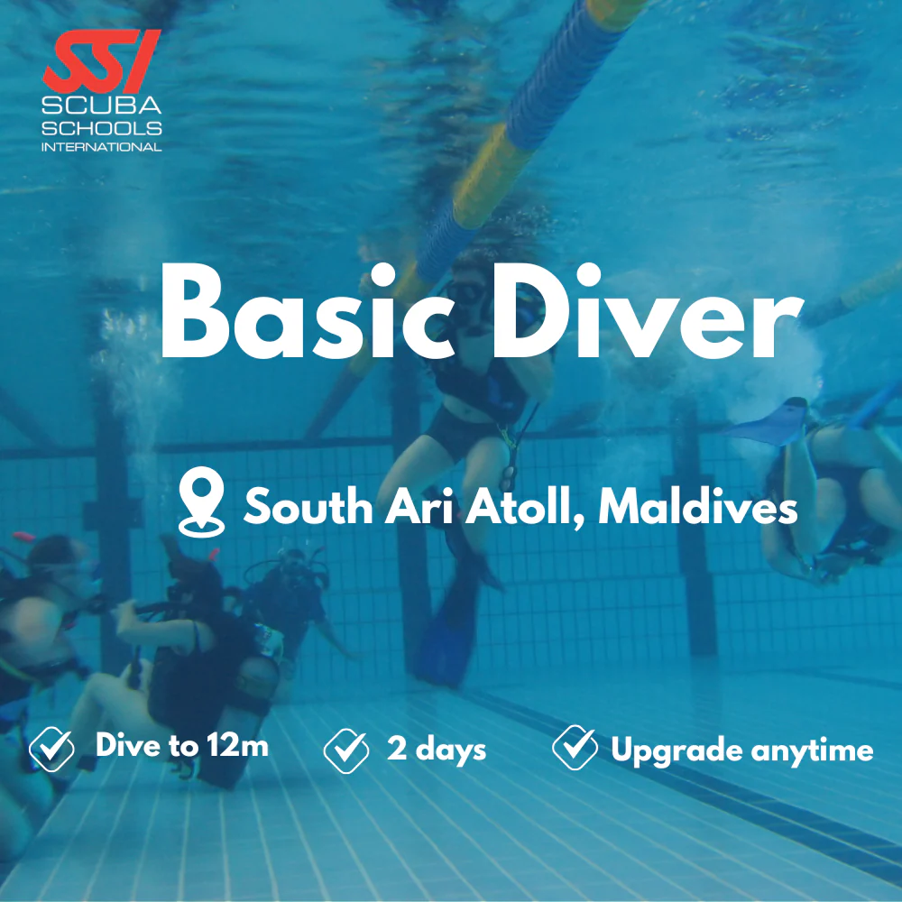 SSI Basic Diver course in South Ari Atoll