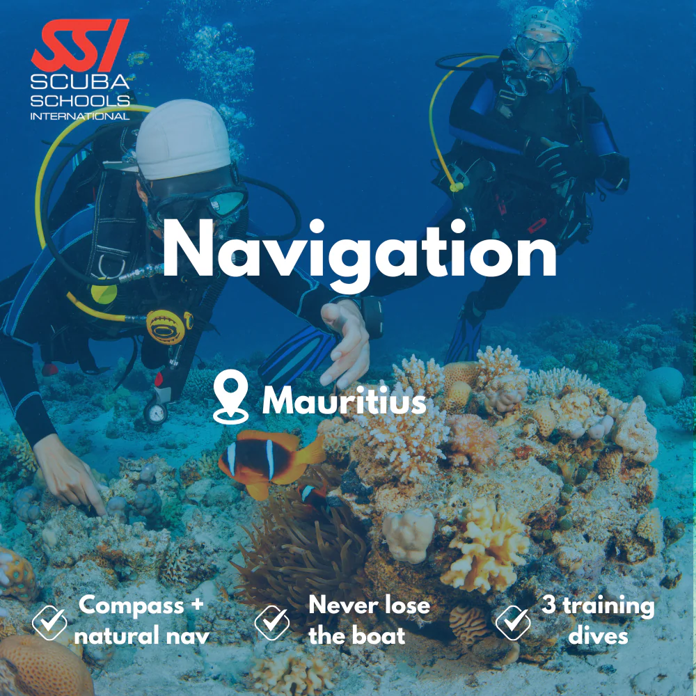 SSI Underwater Navigation course in Mauritius