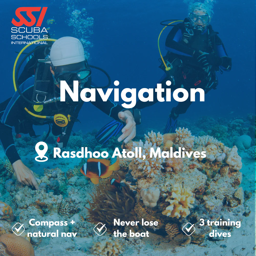 Underwater Navigation course in Rasdhoo Atoll