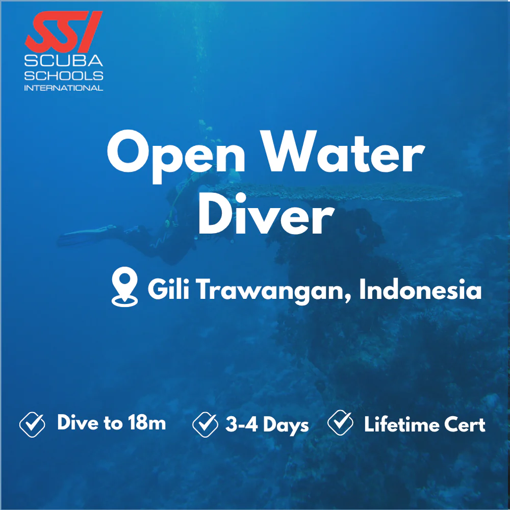 SSI Open Water Diver course in Gili Trawangan