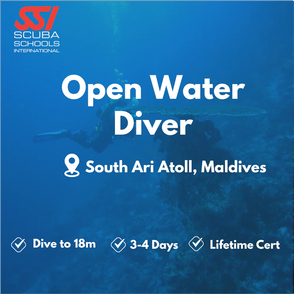 SSI Open Water Diver course in South Ari Atoll