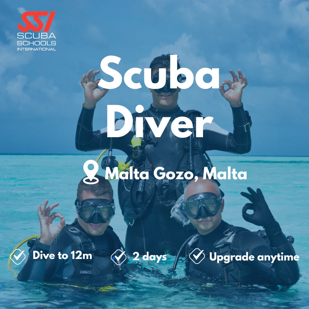 SSI Scuba Diver course in Malta Gozo