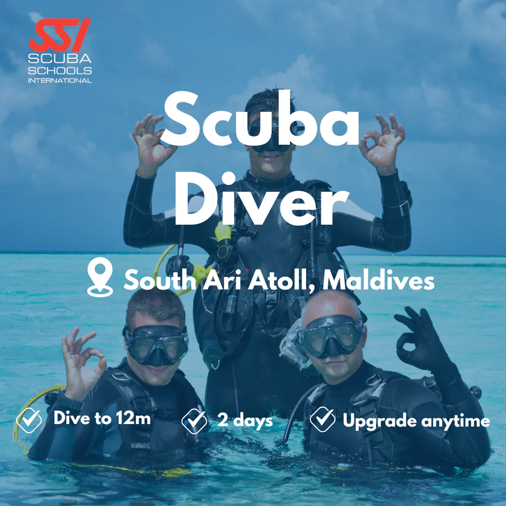SSI Scuba Diver course in South Ari Atoll