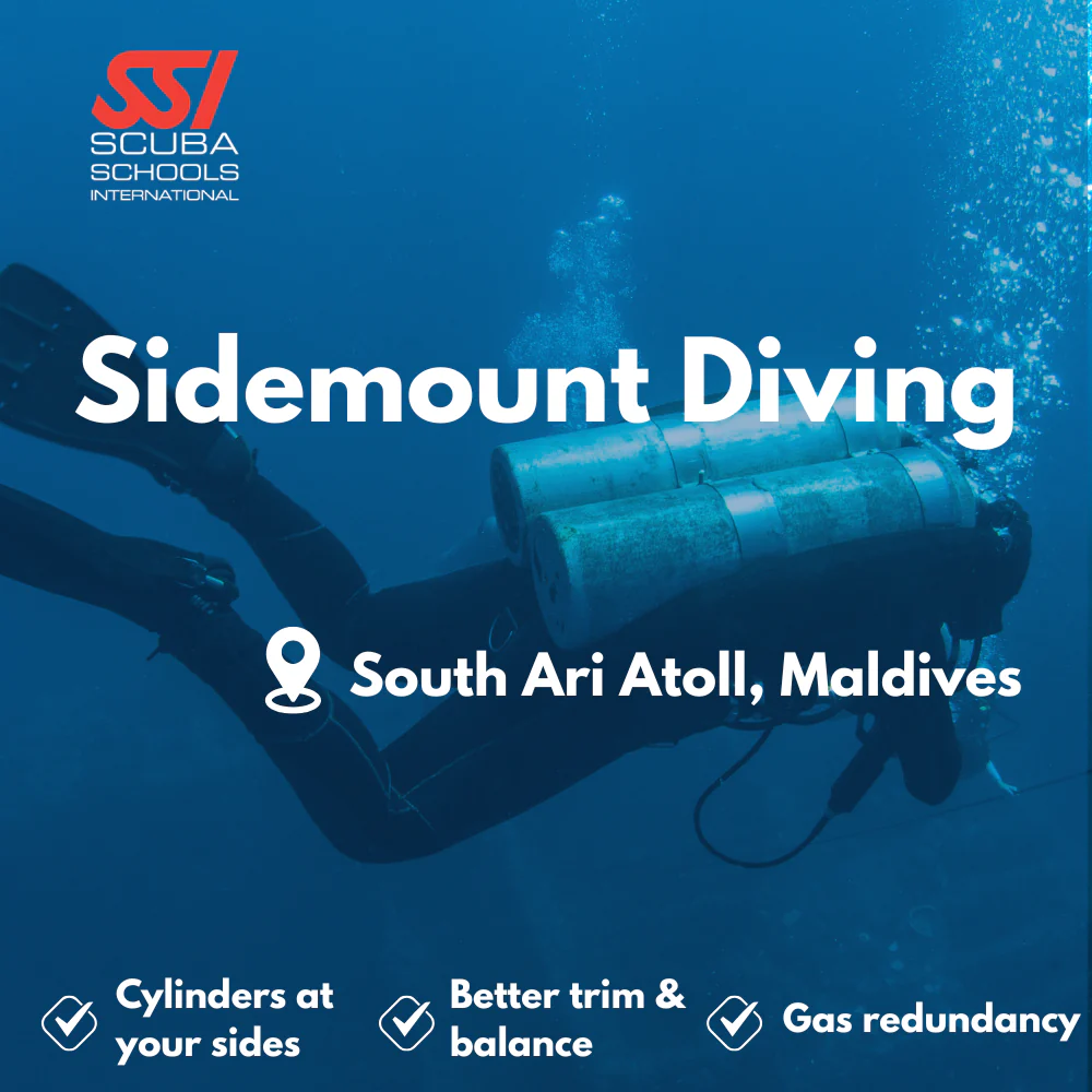 Sidemount Diver course in South Ari Atoll