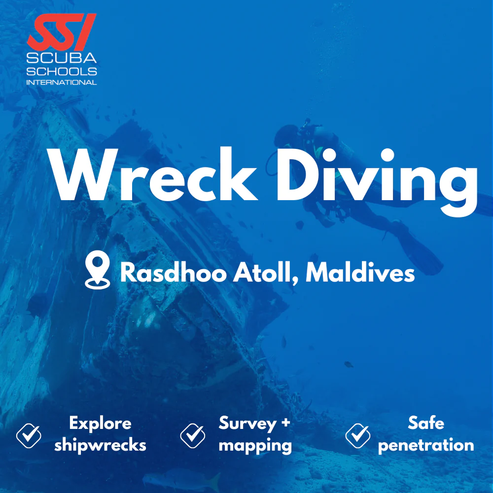 Wreck Diver course in Rasdhoo Atoll