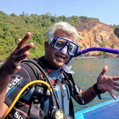 Amitabh Gautam, founder of FlyingFish, scuba diving school in Goa
