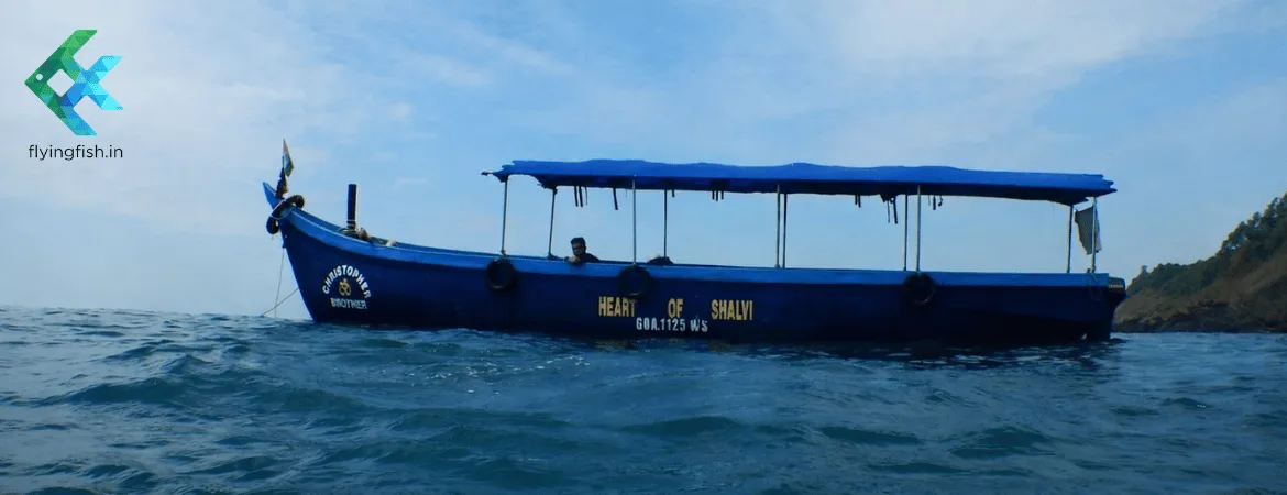 FlyingFish dive boat heading to Grandé Island, Goa